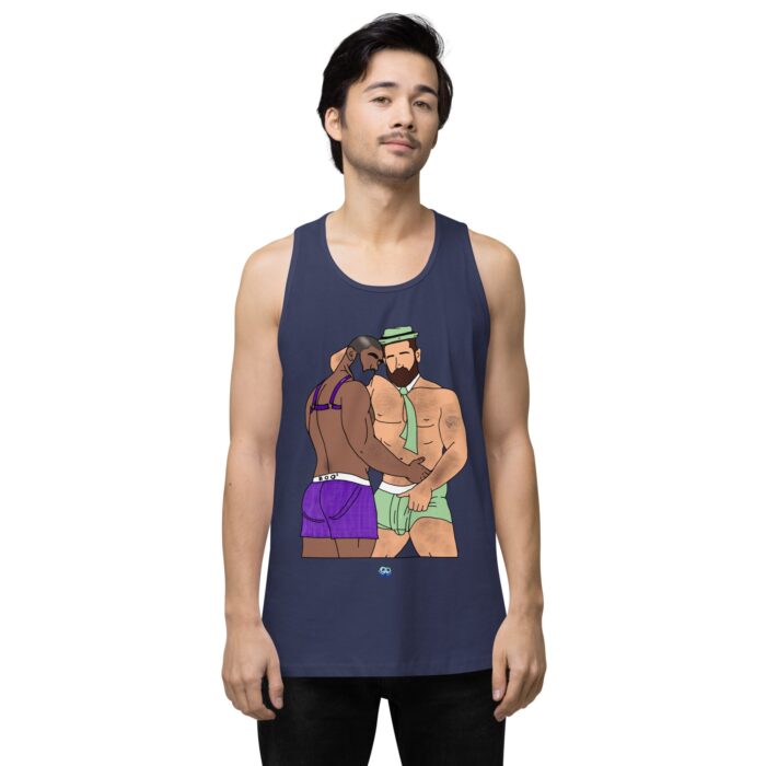 Men’s premium tank top - He's Got a Basket - Image 27