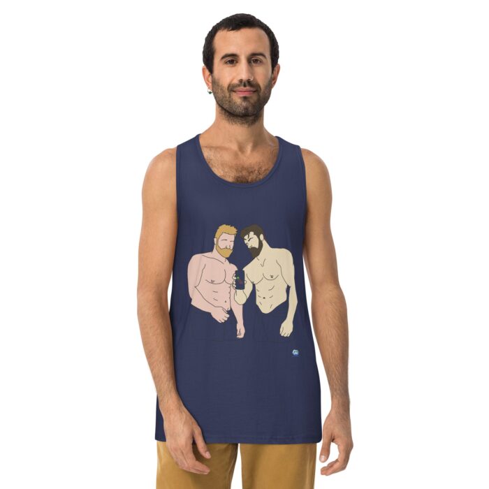 Men’s premium tank top - Locker Room Selfie - Image 6
