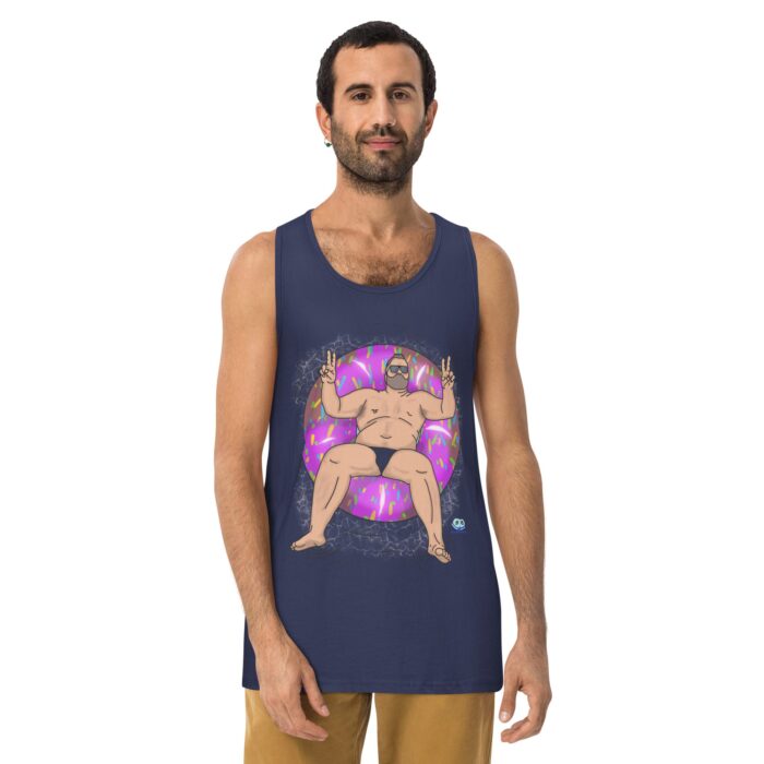 Men’s premium tank top - Peace, Love, and Doughnuts - Image 12