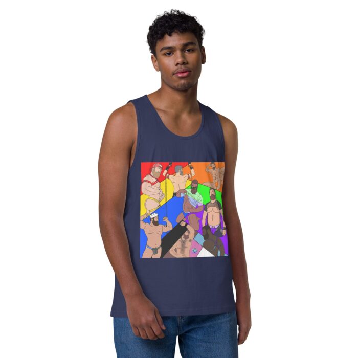 Men’s premium tank top - Pride Angles - Image 21