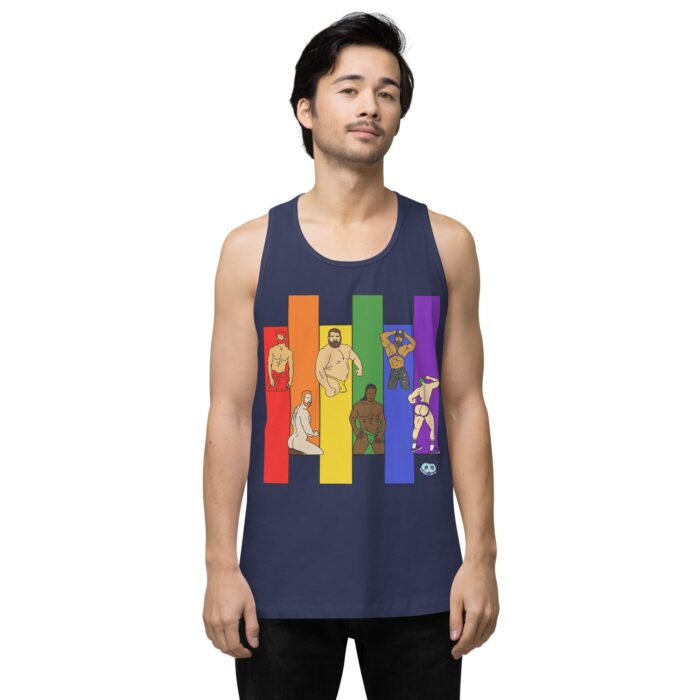 Men’s premium tank top - Pride Columns - Image 27