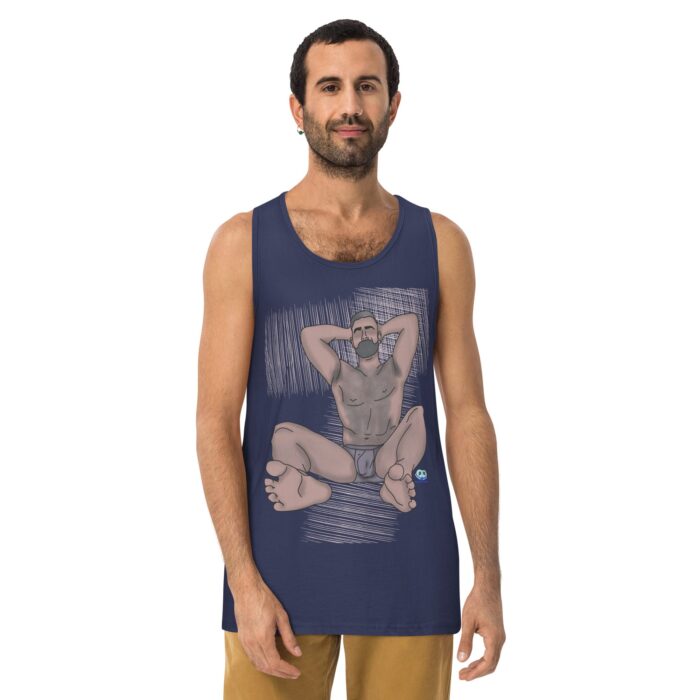 Men’s premium tank top - Salt and Pepper - Image 12
