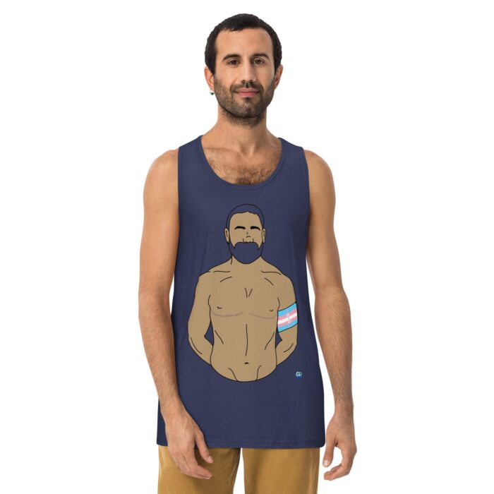 Men’s premium tank top - Trans Pride - Image 7