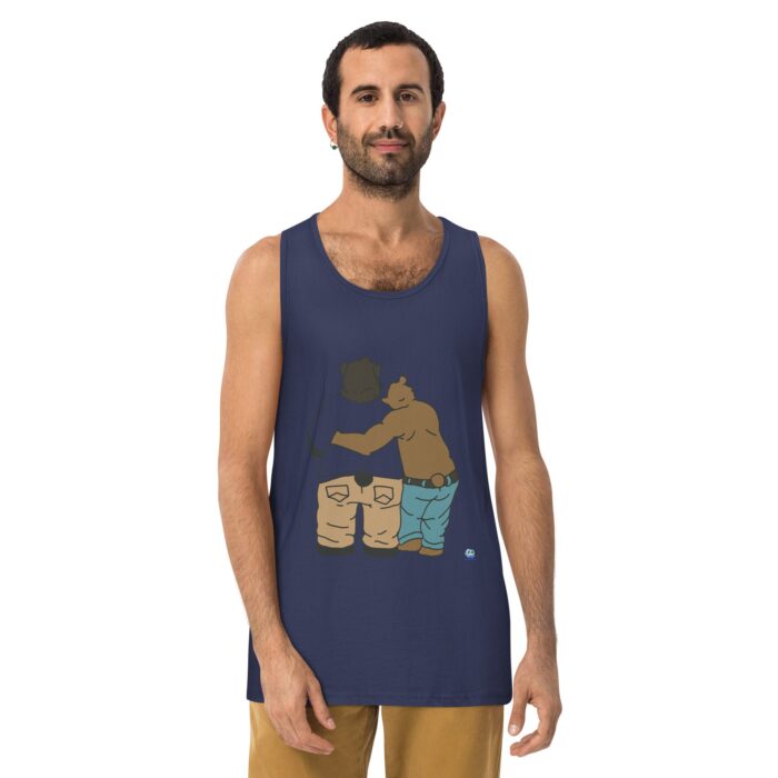 Men’s premium tank top - Two Bears from Behind - Image 6