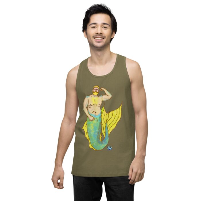 Men’s premium tank top - MerCub Yellow - Image 14