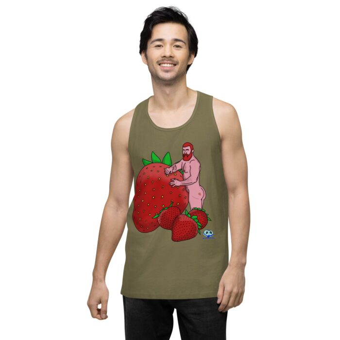 Men’s premium tank top - Red and Wild - Image 15