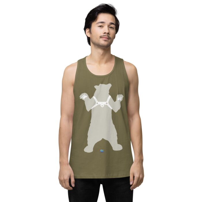 Men’s premium tank top - Bear in Harness / Leather Bear - Image 32