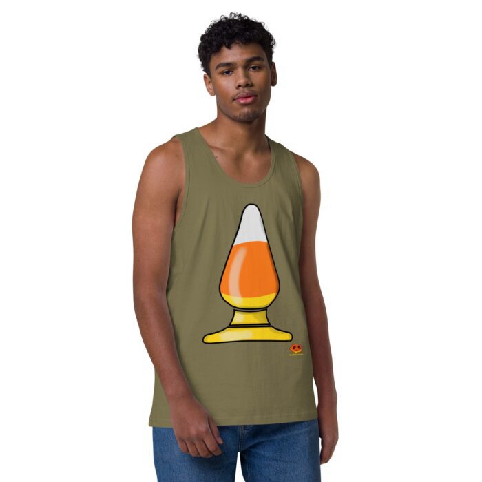 Men’s premium tank top - Candy Corn Butt Plug - Image 26