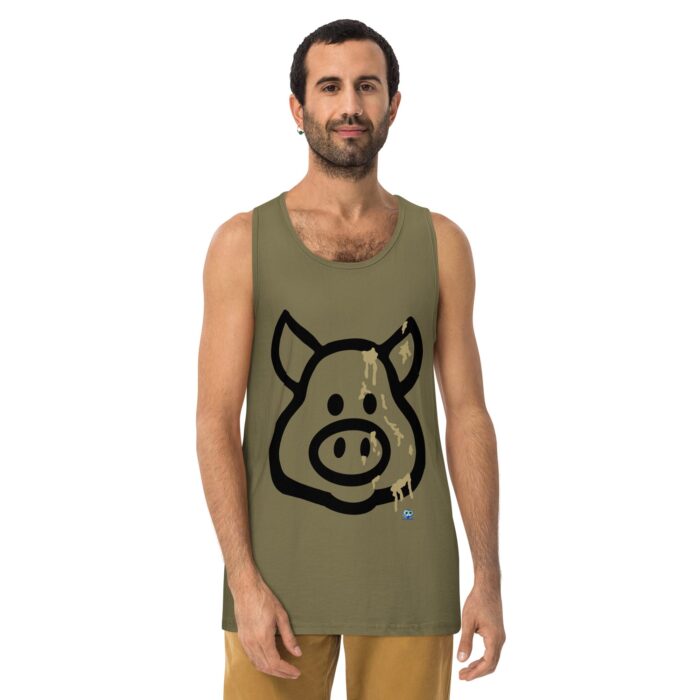Men’s premium tank top - Cum Pig - Image 14
