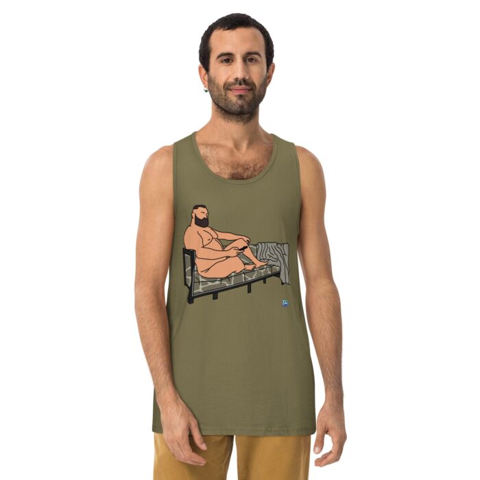 Men’s premium tank top - Giraffe Couch - Image 14