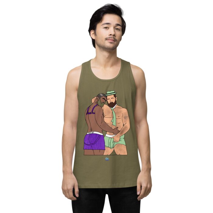 Men’s premium tank top - He's Got a Basket - Image 32