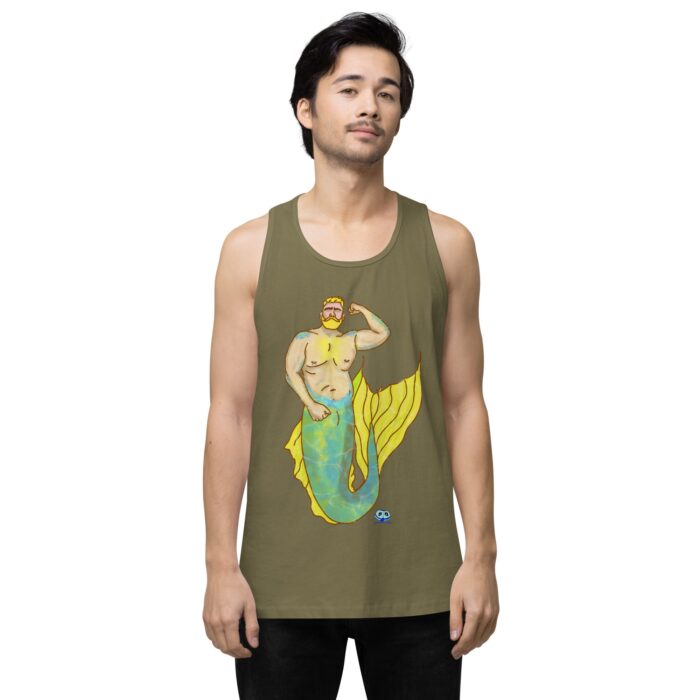 Men’s premium tank top - MerCub Yellow - Image 13