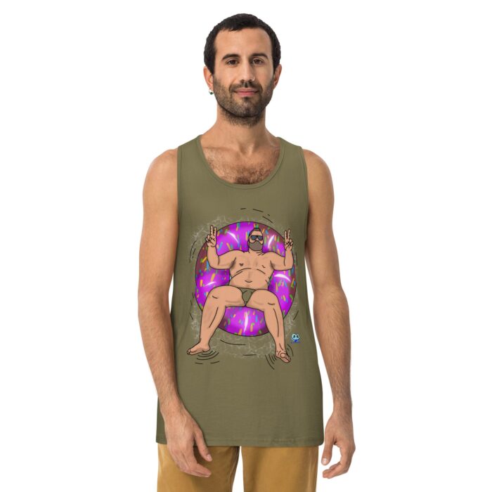 Men’s premium tank top - Peace, Love, and Doughnuts - Image 14