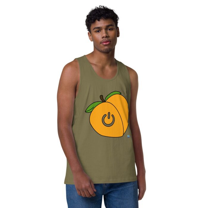 Men’s premium tank top - Power Bottom / Peach