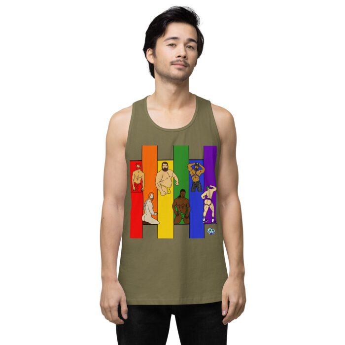 Men’s premium tank top - Pride Columns - Image 32