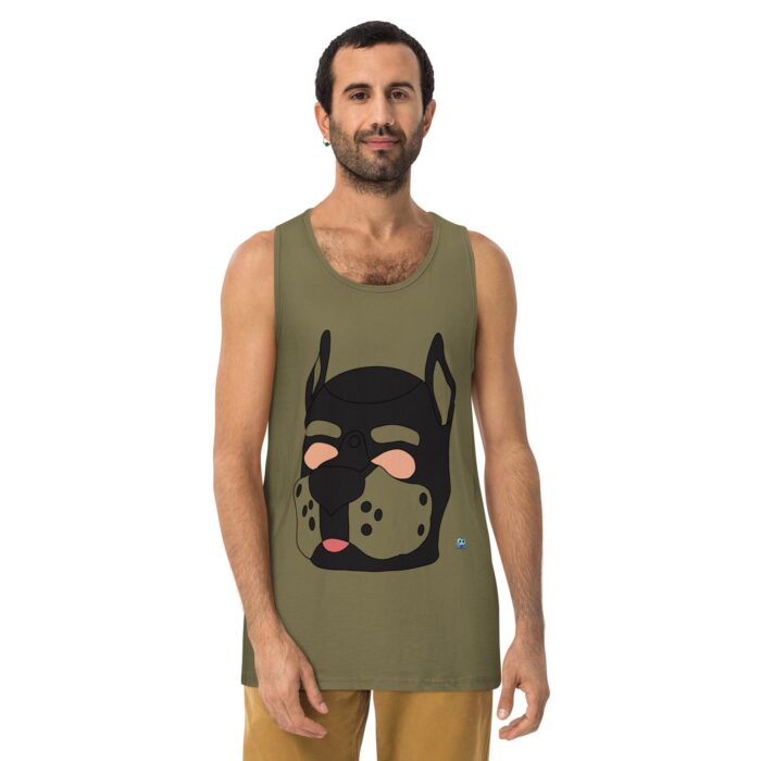 Men’s premium tank top - Pup Mask - Image 8