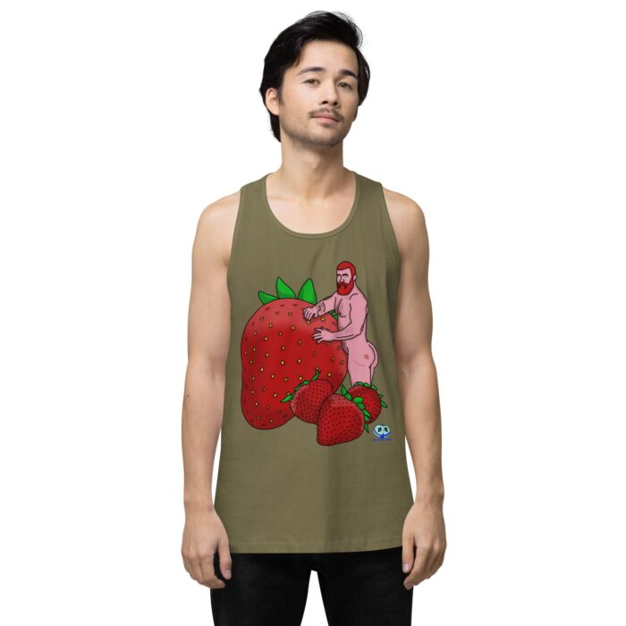 Men’s premium tank top - Red and Wild - Image 14