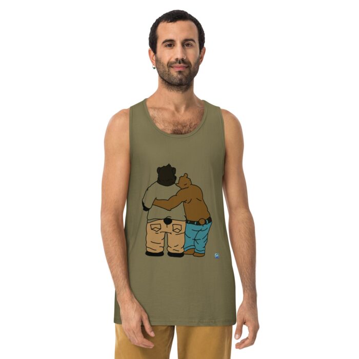 Men’s premium tank top - Two Bears from Behind - Image 7