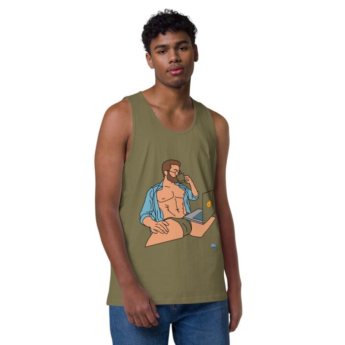 Men’s premium tank top - Work from Home - Image 14