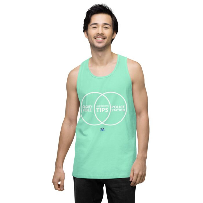Men’s premium tank top - Anonymous Tips - Image 57