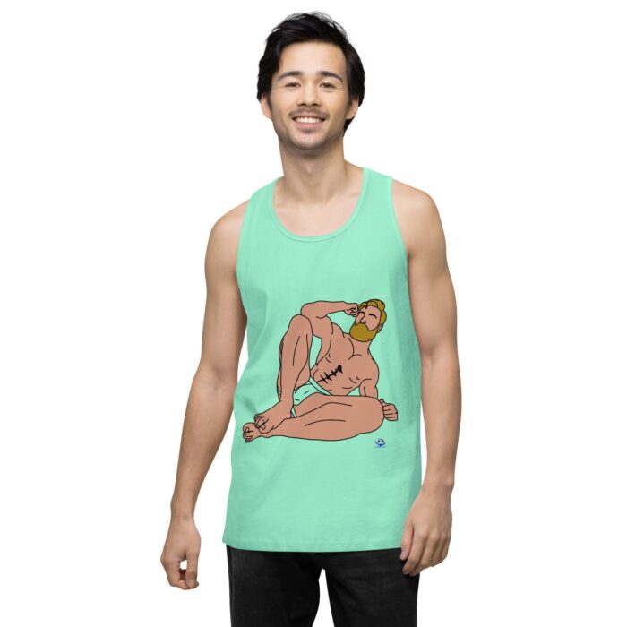 Men’s premium tank top - Blonde in Jock - Image 57