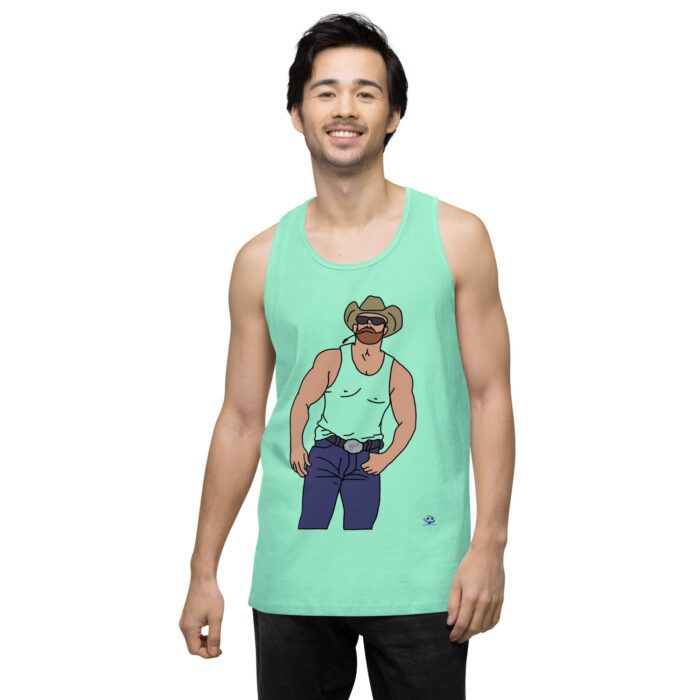 Men’s premium tank top - Cowboy Blues - Image 57