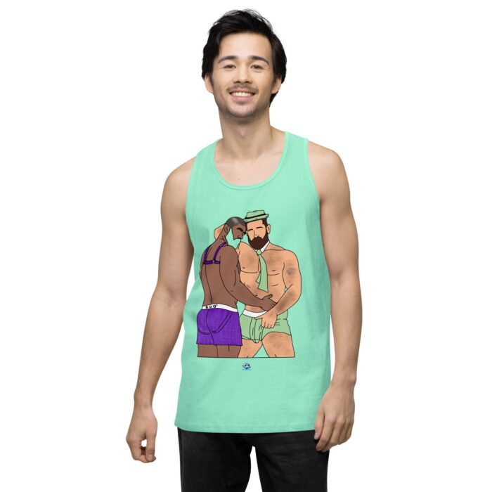 Men’s premium tank top - He's Got a Basket - Image 57