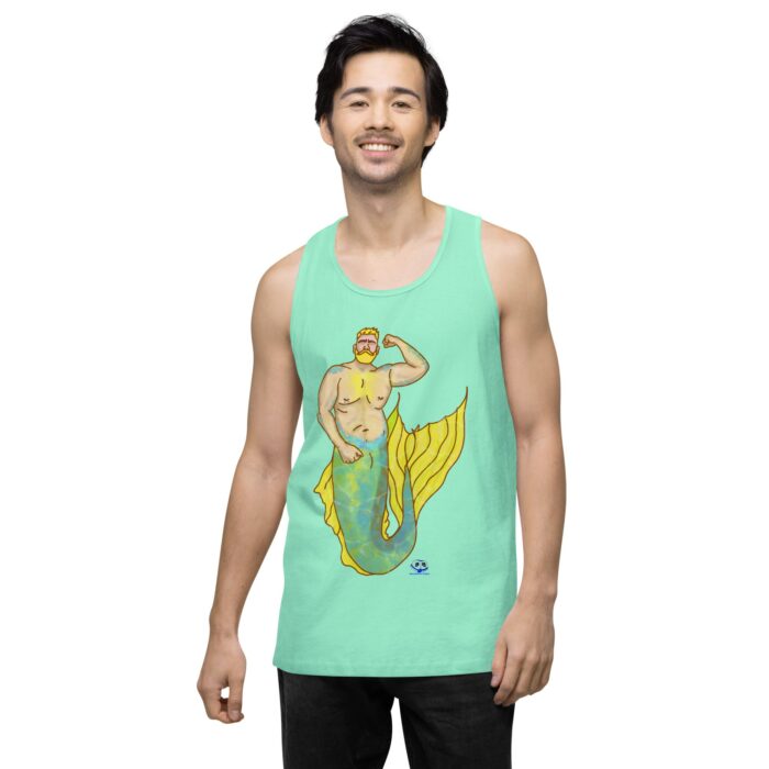 Men’s premium tank top - MerCub Yellow - Image 24
