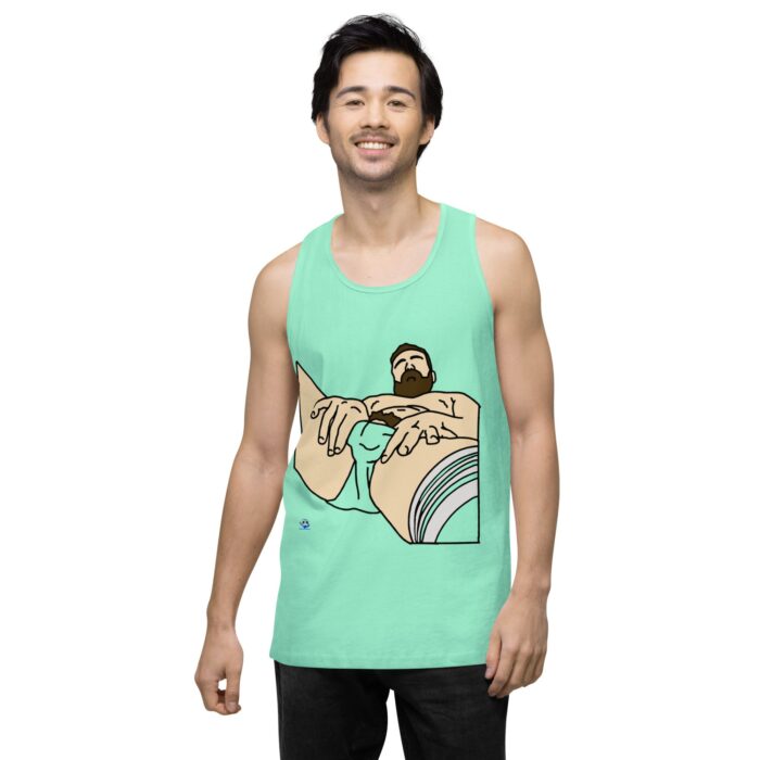 Men’s premium tank top - Peekaboo Bush - Image 24