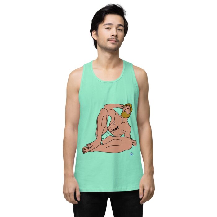 Men’s premium tank top - Blonde in Jock - Image 56