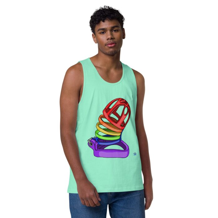 Men’s premium tank top - Chastity Cage - Image 45