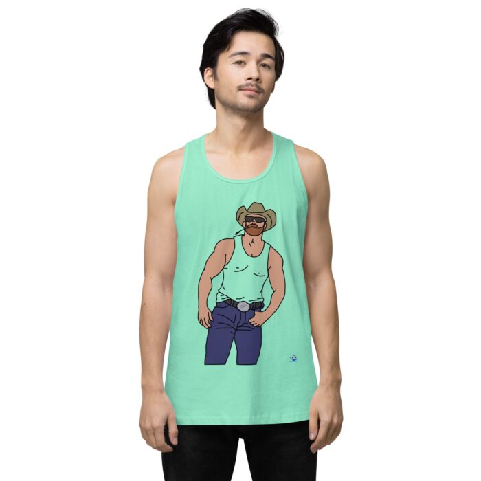Men’s premium tank top - Cowboy Blues - Image 56