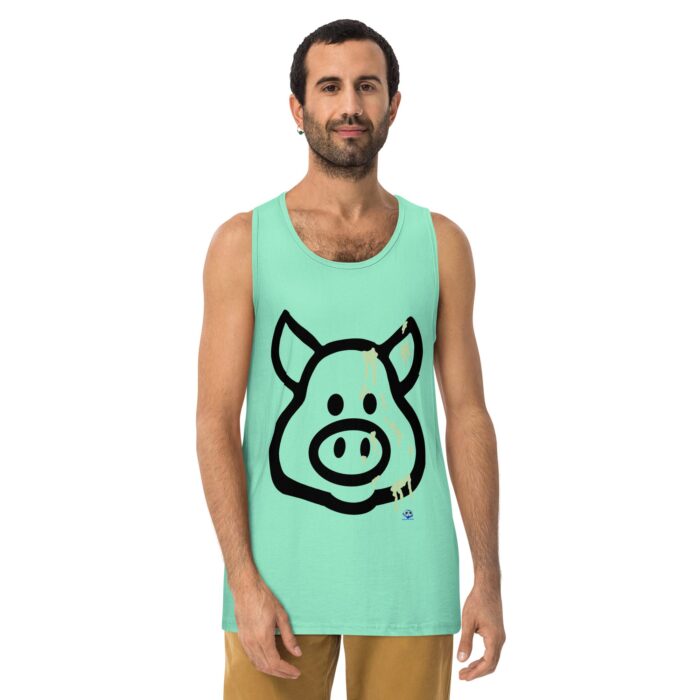 Men’s premium tank top - Cum Pig - Image 23