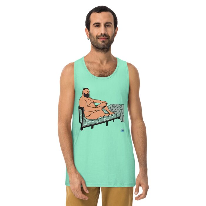 Men’s premium tank top - Giraffe Couch - Image 23