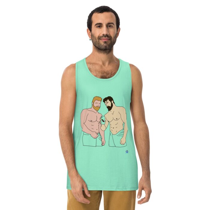Men’s premium tank top - Locker Room Selfie - Image 12