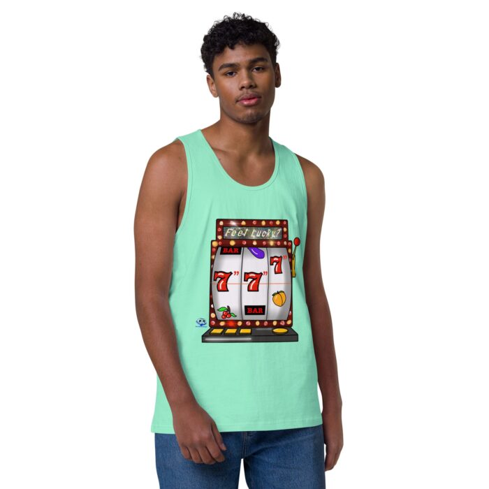 Men’s premium tank top - Lucky Seven Inches - Image 23