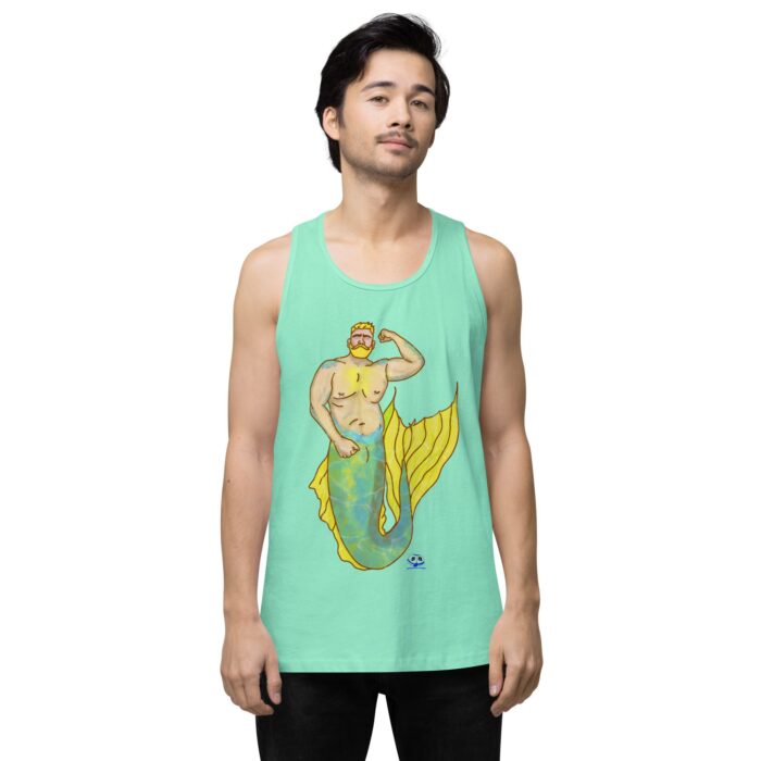 Men’s premium tank top - MerCub Yellow - Image 23