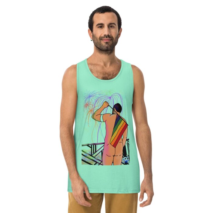 Men’s premium tank top - Pride Parade - Image 12