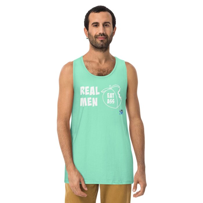 Men’s premium tank top - Real Men Eat Ass - Image 12