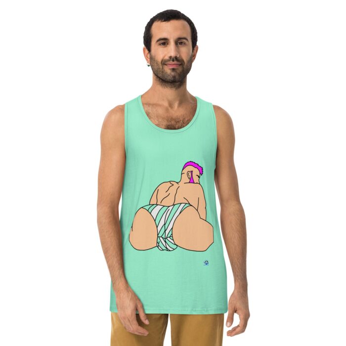 Men’s premium tank top - Stripes - Image 12