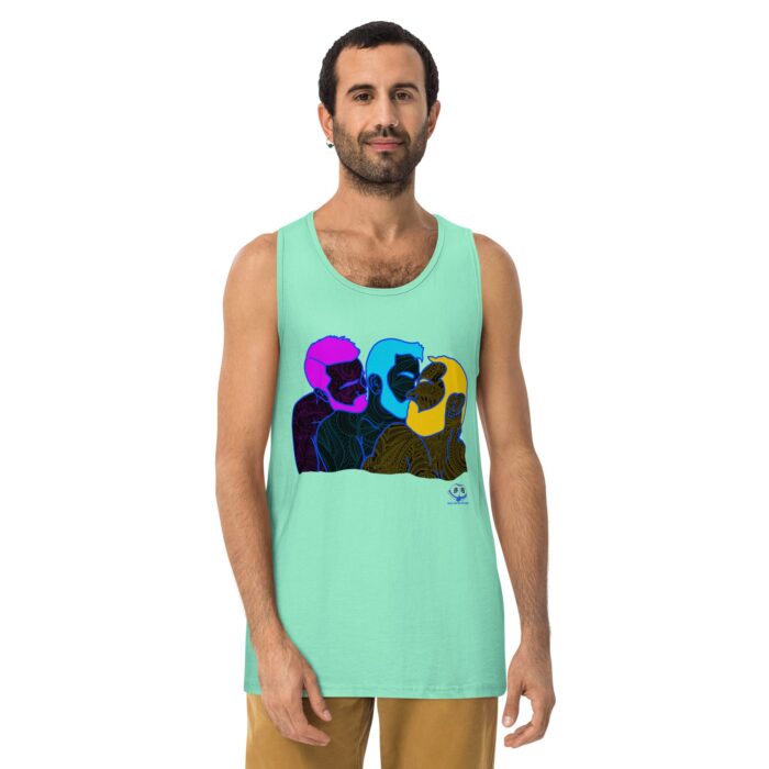 Men’s premium tank top - Throuple Pop Art - Image 12