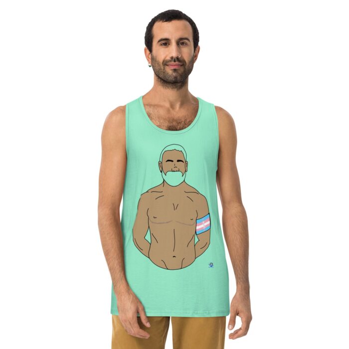 Men’s premium tank top - Trans Pride