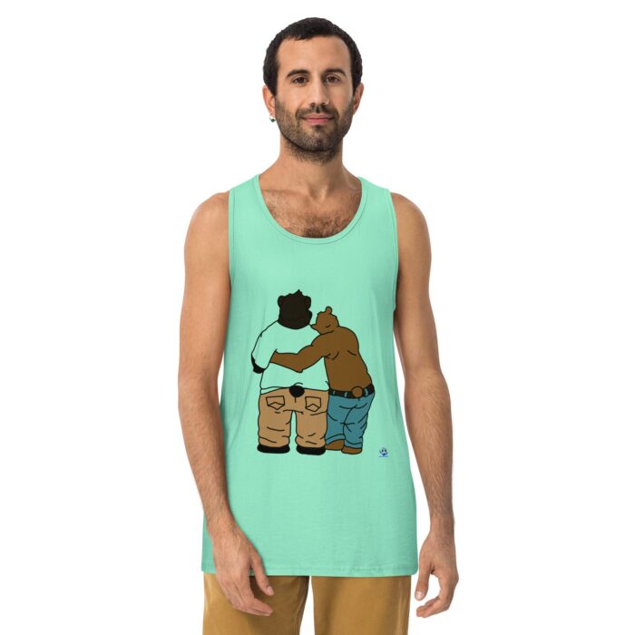 Men’s premium tank top - Two Bears from Behind - Image 12