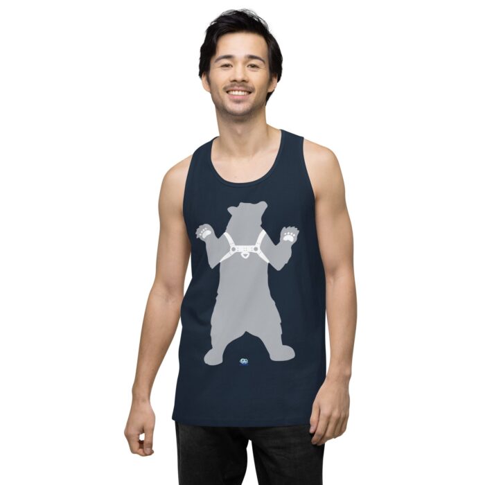 Men’s premium tank top - Bear in Harness / Leather Bear - Image 18