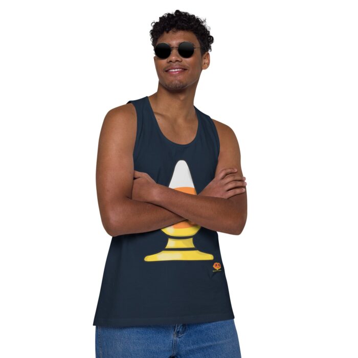 Men’s premium tank top - Candy Corn Butt Plug - Image 15