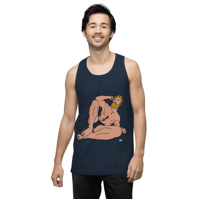 Men’s premium tank top - Blonde in Jock - Image 18