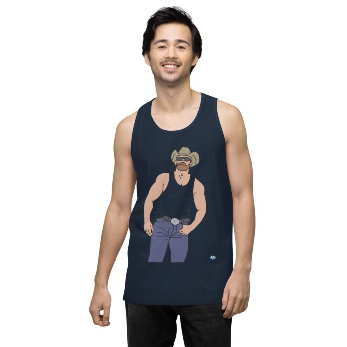 Men’s premium tank top - Cowboy Blues - Image 17