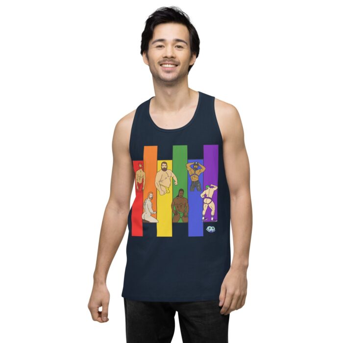 Men’s premium tank top - Pride Columns - Image 18