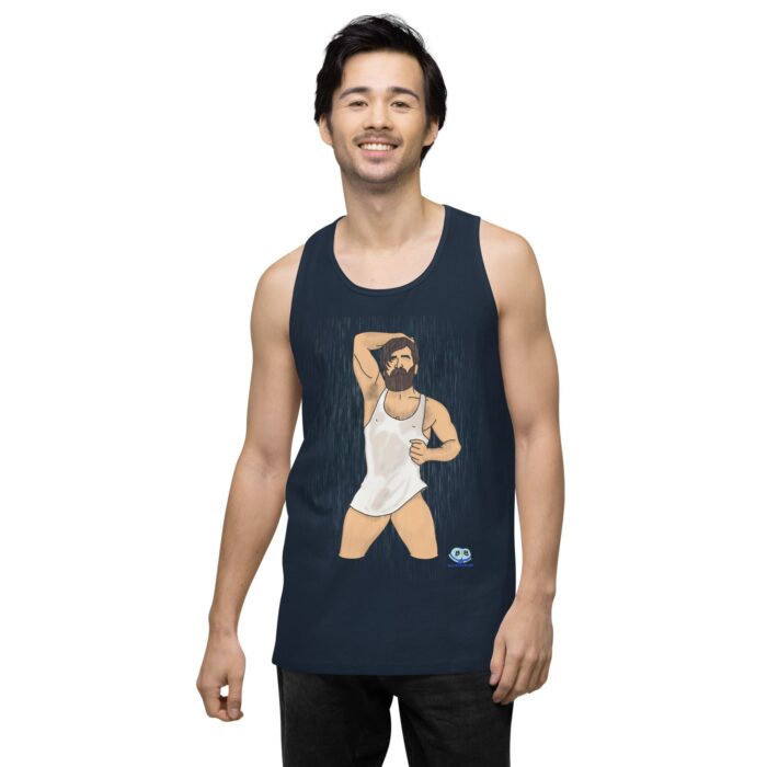 Men’s premium tank top - Rain - Image 8