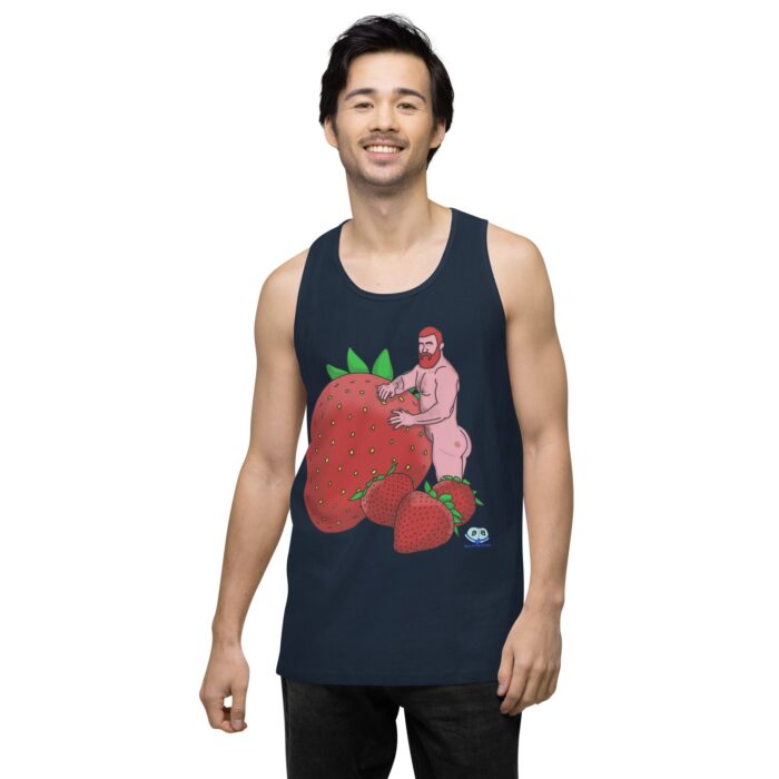 Men’s premium tank top - Red and Wild - Image 9